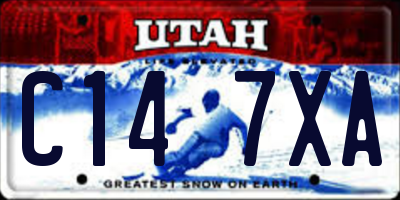 UT license plate C147XA