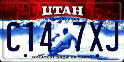 UT license plate C147XJ