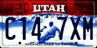 UT license plate C147XM