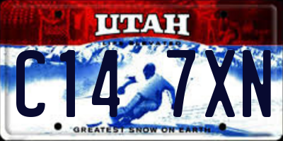 UT license plate C147XN