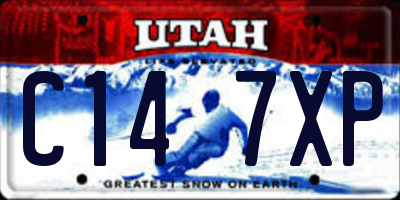 UT license plate C147XP