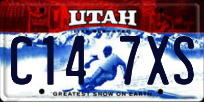 UT license plate C147XS
