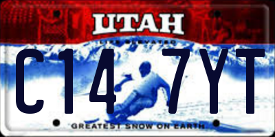 UT license plate C147YT