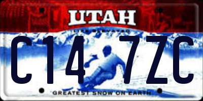 UT license plate C147ZC