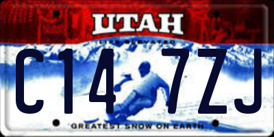 UT license plate C147ZJ