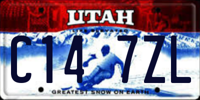 UT license plate C147ZL