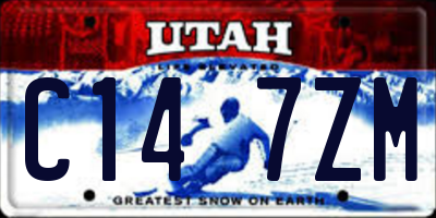 UT license plate C147ZM