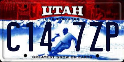 UT license plate C147ZP