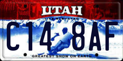 UT license plate C148AF