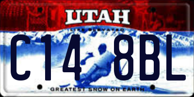 UT license plate C148BL