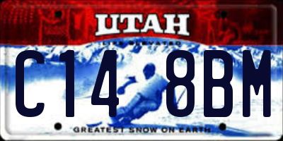 UT license plate C148BM