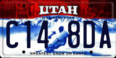 UT license plate C148DA