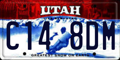 UT license plate C148DM