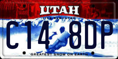 UT license plate C148DP