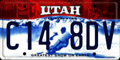 UT license plate C148DV