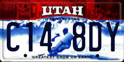 UT license plate C148DY