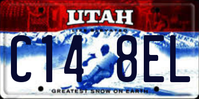 UT license plate C148EL