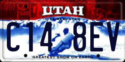 UT license plate C148EV