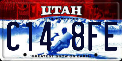 UT license plate C148FE
