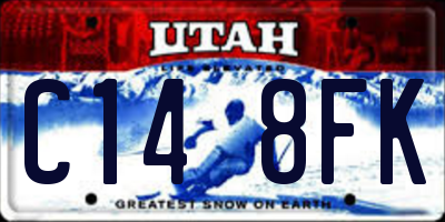 UT license plate C148FK