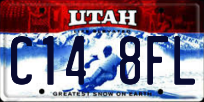UT license plate C148FL