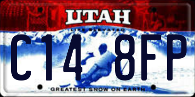 UT license plate C148FP