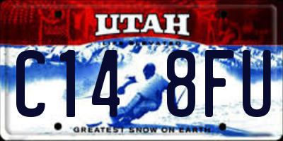 UT license plate C148FU