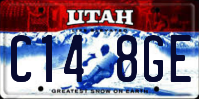 UT license plate C148GE
