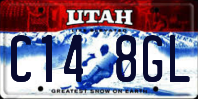 UT license plate C148GL