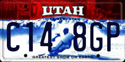 UT license plate C148GP