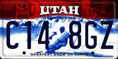 UT license plate C148GZ
