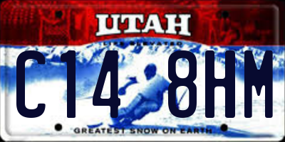 UT license plate C148HM