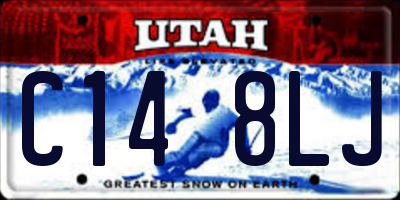 UT license plate C148LJ