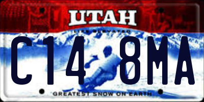 UT license plate C148MA