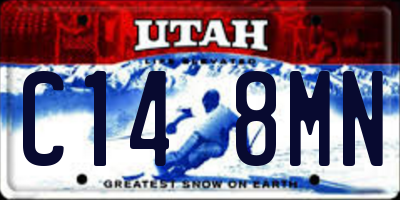 UT license plate C148MN