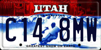 UT license plate C148MW