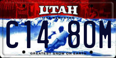 UT license plate C148OM