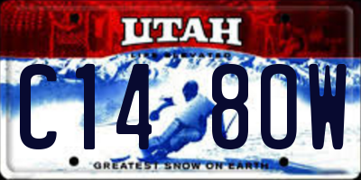 UT license plate C148OW