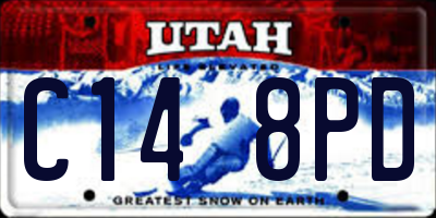 UT license plate C148PD