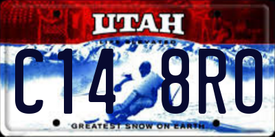 UT license plate C148RO