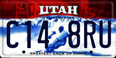 UT license plate C148RU
