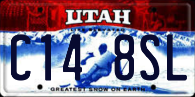 UT license plate C148SL