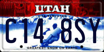UT license plate C148SY