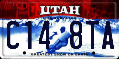 UT license plate C148TA