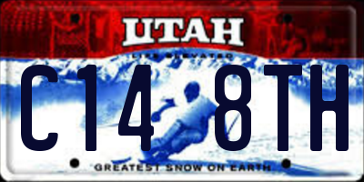 UT license plate C148TH