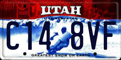 UT license plate C148VF
