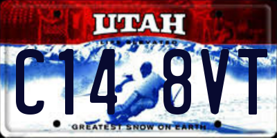 UT license plate C148VT