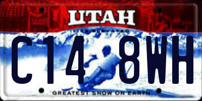 UT license plate C148WH