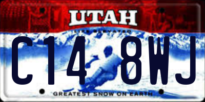 UT license plate C148WJ