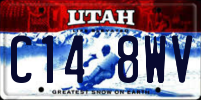UT license plate C148WV